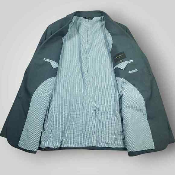 Banana Republic Blazer Sport Coat Mens 42R Tailored Slim Fit Performance Plaid - Picture 4 of 9